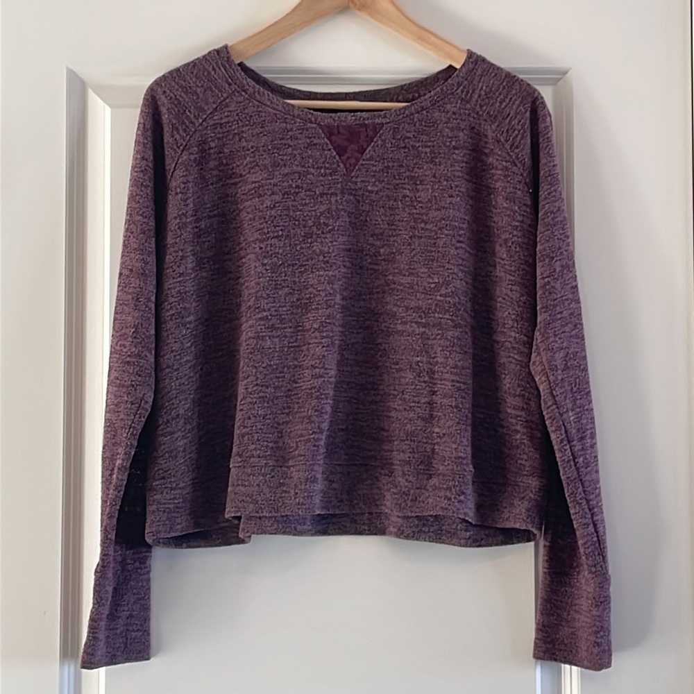 VGC Victoria's Secret Purple Crop with Lace Detail - Size M